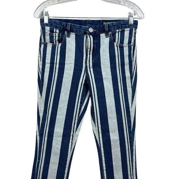 Blank NYC Womens Jeans The Bond Stripped Blue Skinny Stretch 5 Pockets Sz 25‎ - Picture 3 of 8